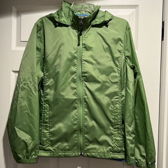 L.L. Bean Women’s Stowaway Green Windbreaker jacket Size Large. - Picture 1 of 7